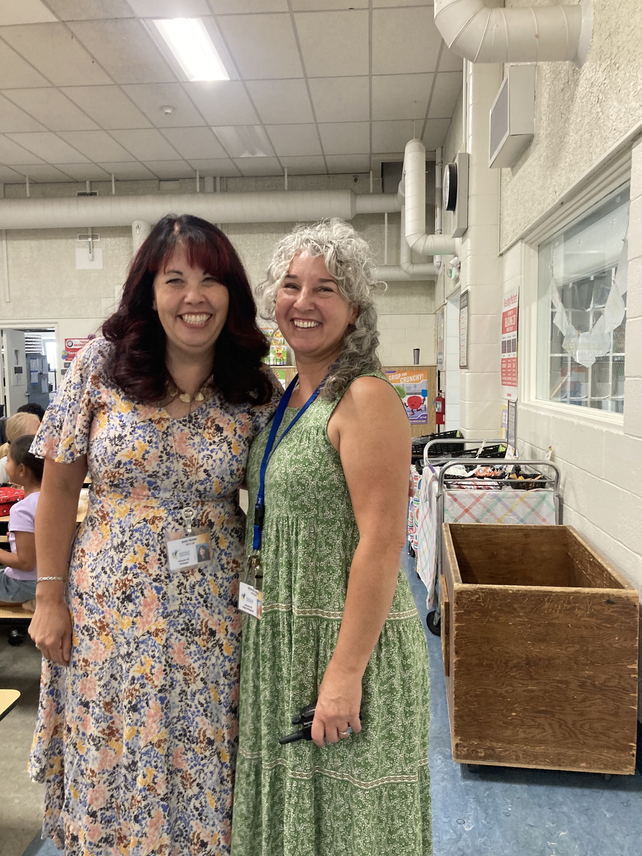 Amy Howe and Michelle Riley at school